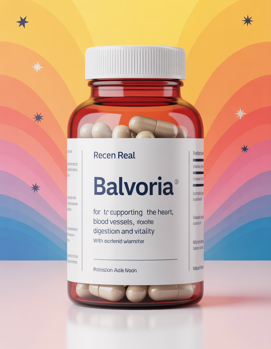 Balvoria dietary supplement package for heart and vitality support